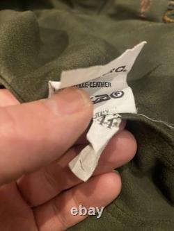 Iceberg Vintage 90's Green Disney Lion King Embroidered Suede Bomber Size M 38