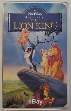 James Earl Jones & Matthew Broderick Signed Lion King VHS Movie Disney RARE RAD