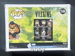 Jeremy Irons Authentic Hand Signed Lion King Scar Funko Pop 1144 Disney Villians