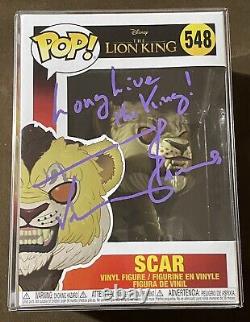 Jeremy Irons Signed Funko Disney The Lion King Scar Funko Autographed inscribed