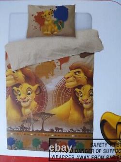 Kids girls boys disney the lion king single bedding set new in packaging