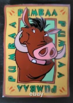 LION KING DISNEY AUCTION PINS LIMITED EDITION 100. RAFIKI, TIMON, PUMBAA 6 x 4cm