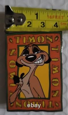 LION KING DISNEY AUCTION PINS LIMITED EDITION 100. RAFIKI, TIMON, PUMBAA 6 x 4cm