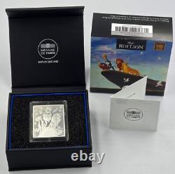 LION KING Disney 30th Anniversary Silver Coin Bar 10 Euro France 2024