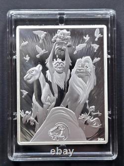 LION KING Disney 30th Anniversary Silver Coin Bar 10 Euro France 2024