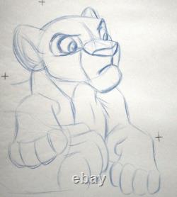 LION KING TV Simba WALT DISNEY 1990s ORIGINAL animation PRODUCTION DRAWING