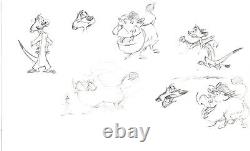 LION KING Timon Pumbaa Disney Production Animation Drawing Animators Estate 12