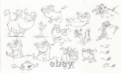 LION KING Timon Pumbaa Disney Production Animation Drawing Animators Estate 2