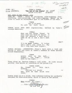 LION KING Timon n Pumbaa Disney Production Script COPY WITH DRAWINGS Ep 38 1995