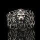 Lion Head 925 Sterling Silver Men's Ring Lion King Men's Silver Ring