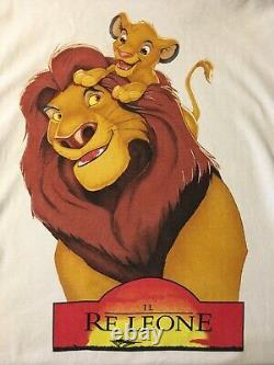 Lion King 1994 Simba Mufasa Size L t-shirt tee promo movie Disney Screen Stars