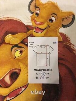 Lion King 1994 Simba Mufasa Size L t-shirt tee promo movie Disney Screen Stars