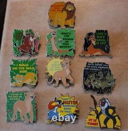Lion King 25th Anniversary COMPLETE Pin Set