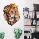 Lion King Crown Vinyl Wall Sticker Lion Head Art Decal Silhouette Wildlife Decor