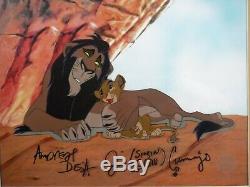 Lion King Disney Cel Scheming Scar Hand signed Andreas Deja Sericel Jim Cummings