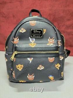 Lion King Disney Loungefly Mini backpack Simba Timon Mini Heads Rare Retired