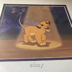 Lion King Disney Simba's Spotlight Ltd Ed Of 5000 Sericel 1997 Framed 15x16