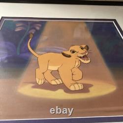 Lion King Disney Simba's Spotlight Ltd Ed Of 5000 Sericel 1997 Framed 15x16