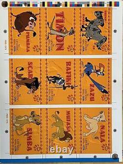 Lion King /Disney Uncut Foil Cards 1991