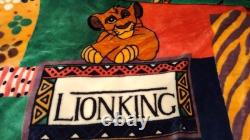 Lion King Disney Vintage Plush Cozy Soft Bedspread 64x87 Full Size Simba