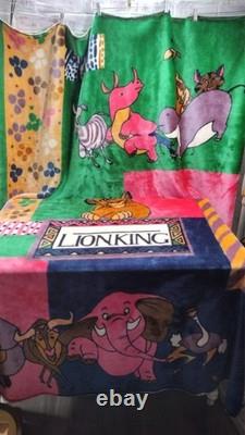 Lion King Disney Vintage Plush Cozy Soft Bedspread 64x87 Full Size Simba