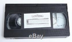 Lion King EXTREMELY RARE COVER Black Diamond VHS Tape Disney Vintage