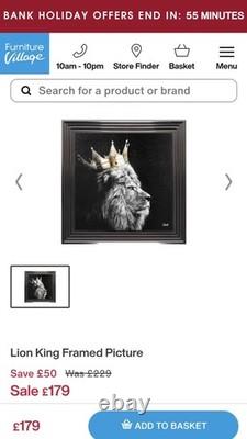Lion King Framed Picture. Furniture Village