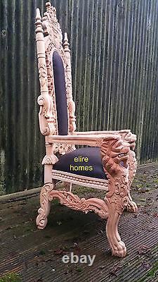 Lion King Gothic THRONE CHAIR for wedding seat tall chair Raw look