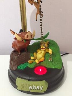Lion King Lamp Simba Timone & Pumba Moving Sounds Disney Retro(Read Description)