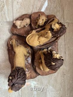 Lion King Sculpture By Sandra Brue Completed Set
