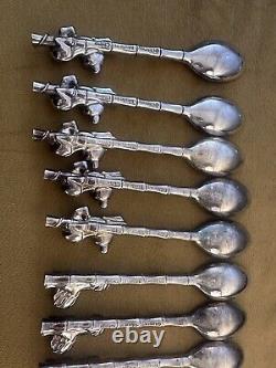 Lot Of 11 Disney Kellogg's Silver plated Cereal Spoons Lion King Mufasa Simba