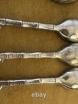 Lot Of 11 Disney Kellogg's Silver plated Cereal Spoons Lion King Mufasa Simba