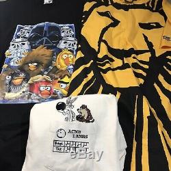 Lot Of 12 Mens T Shirts Disney Marvel Mickey Warner Bro Superman Lion King VTG