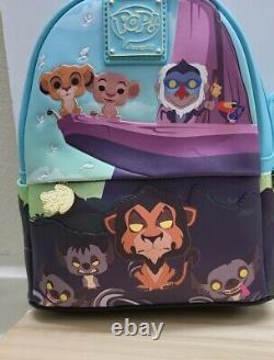 Lot of 2 Loungefly Disney Lion King Pride Rock backpack & zipper Wallet New