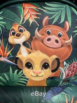 Loungefly Disney Lion King Backpack With Matching Wallet NWT timon, Simba, Pumba