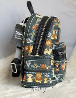 Loungefly Disney Lion King Mini Backpack Tribal Print Simba & Nala NWOT