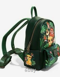 Loungefly Disney Lion King Mini Backpack Tropical Simba Pumbaa Timon Trio NEW
