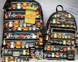 Loungefly Disney Lion King Mini & Full Backpack Tribal Print Simba & Nala NWOT