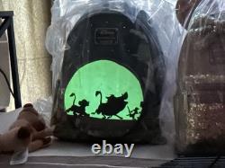 Loungefly Disney The Lion King 30th Anniversary Simba, Timon, & Pumbaa GITD bag