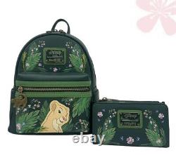 Loungefly Disney The Lion King Nala Scene Mini Backpack & wallet NWT