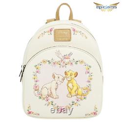 Loungefly Disney The Lion King Young Simba & Nala Heart Mini Backpack New