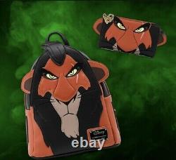 Loungefly Scar Mini Backpack & Wallet Disney's The Lion King New In Hand