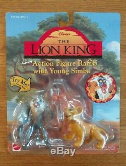 MATTEL Disney's The Lion King 1994 ACTION Figures Mufasa Scar Pumbaa Timon Zazu