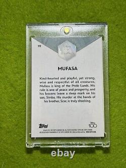 MUFASA from LION KING Disney 100 PINK REFRACTOR #/399 Card 2023 Topps Chrome USA