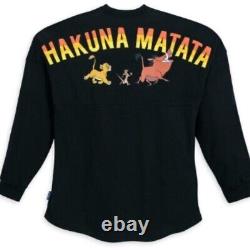 NEW Disney Parks The Lion King Hakuna Matata Spirit Jersey Shirt Black Adult L