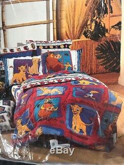 NEW Vintage Lion King Wamsutta Full Size 4 Piece Sheet Set Disney NOS NIP