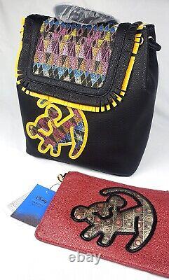 NWT Danielle Nicole x Disney Lion King SIMBA Backpack Bag Tote & WRISTLET