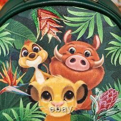 NWT Loungefly Disney The Lion King Tropical Trio Mini Backpack & Cardholder