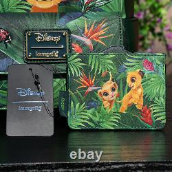 NWT Loungefly Disney The Lion King Tropical Trio Mini Backpack & Cardholder