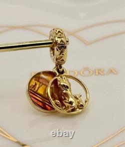 New Genuine Pandora x Disney Shine Gold Circle of Life Lion King Charm 768639C01